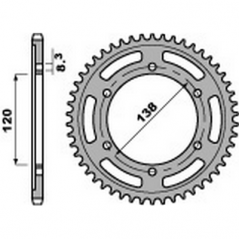 PBR Steel transmission plate crown 40 525 47000109