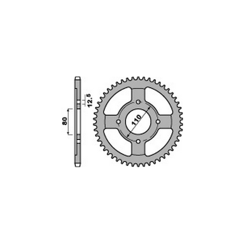 PBR Steel transmission plate crown 530 47000110