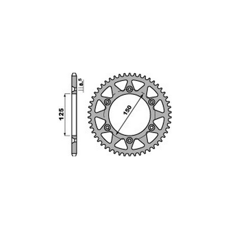 PBR Aluminum transmission plate crown 52 520 47000152