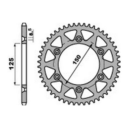 PBR Aluminum transmission plate crown 52 520 47000152