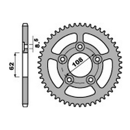 PBR Steel transmission plate crown 40 520 47000429