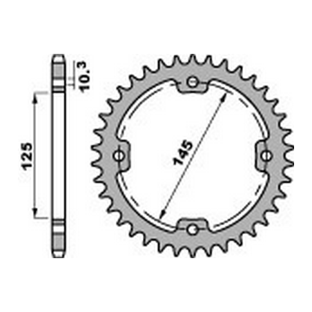 PBR Steel transmission plate crown 39 520 47000184