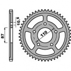 PBR Steel transmission plate crown 525 47000212