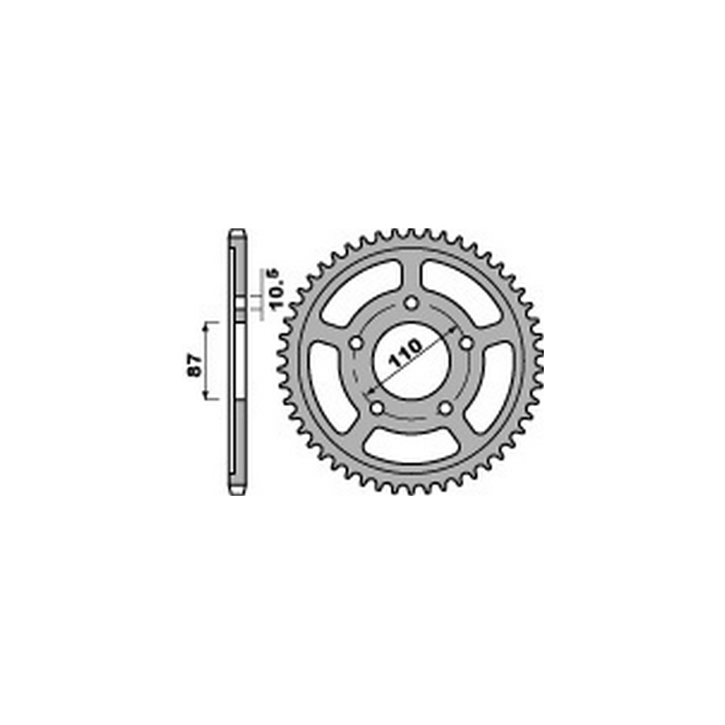 PBR Steel transmission plate crown 525 47000212