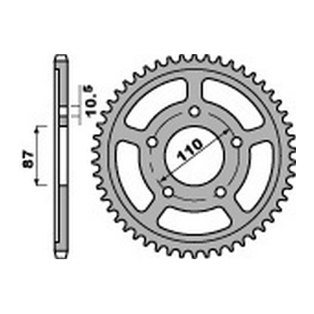 PBR Steel transmission plate crown 525 47000212