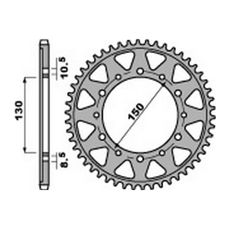 PBR Steel transmission plate crown 530 47000192