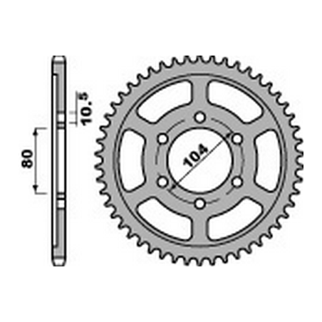PBR Steel transmission plate crown 42 525 47000296
