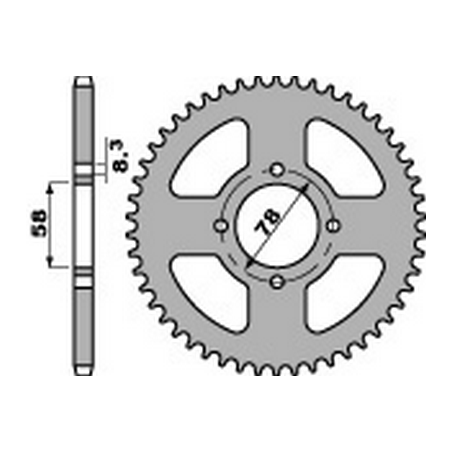 PBR Steel transmission plate crown 42 428 47000447