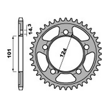 PBR Steel transmission plate crown 38 525 47000294