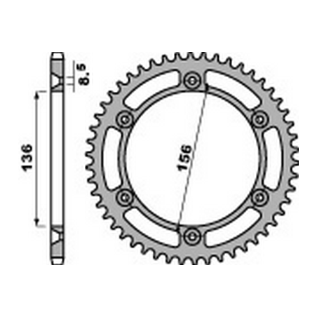 PBR Corona plato trasmision de acero 43 525 47000312