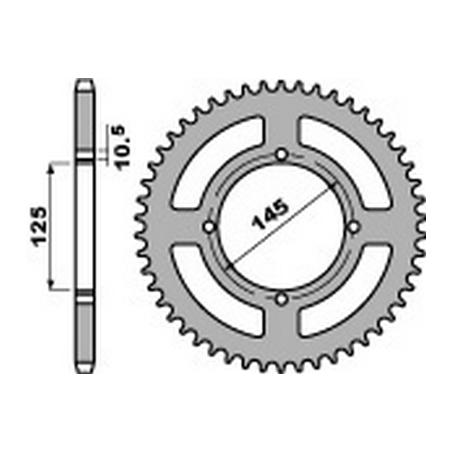PBR Corona plato trasmision de acero 520 47000248