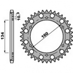 PBR Steel transmission plate crown 42 530 47000324