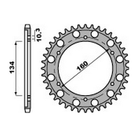 PBR Steel transmission plate crown 42 530 47000324