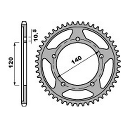 PBR Steel transmission plate crown 525 47000270