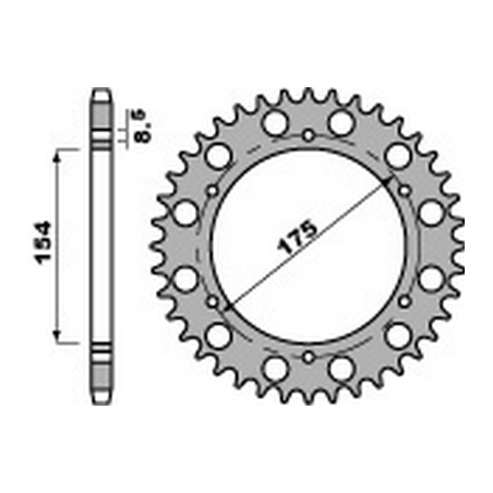 PBR Steel transmission plate crown 43 530 47000354