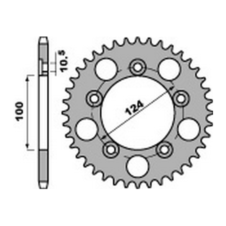 PBR Steel transmission plate crown 39 525 47000389