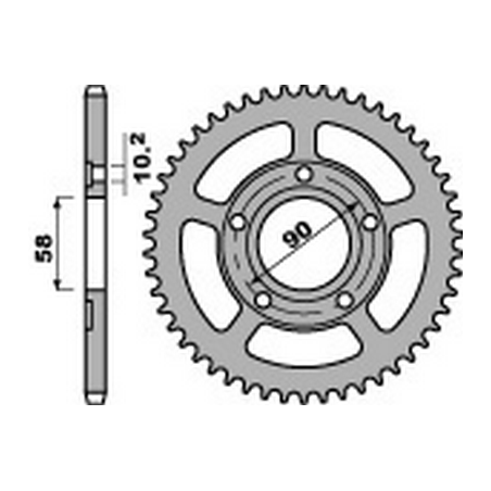 PBR Corona plato trasmision de acero 36 520 47000468