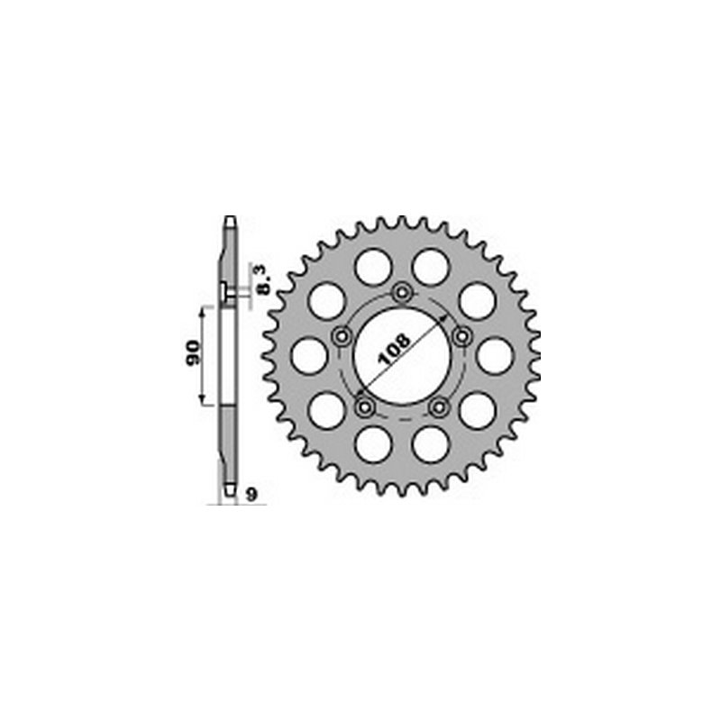 PBR Steel transmission plate crown 38 520 47000443