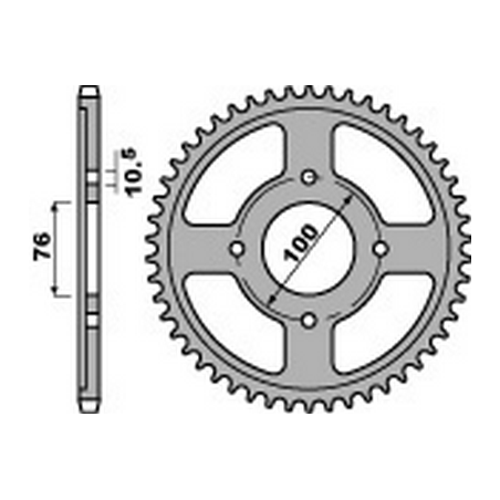 PBR Steel transmission plate crown 428 47000335