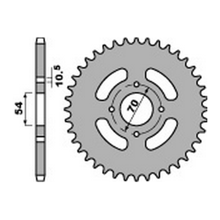 PBR Steel transmission plate crown 42 428 47000475