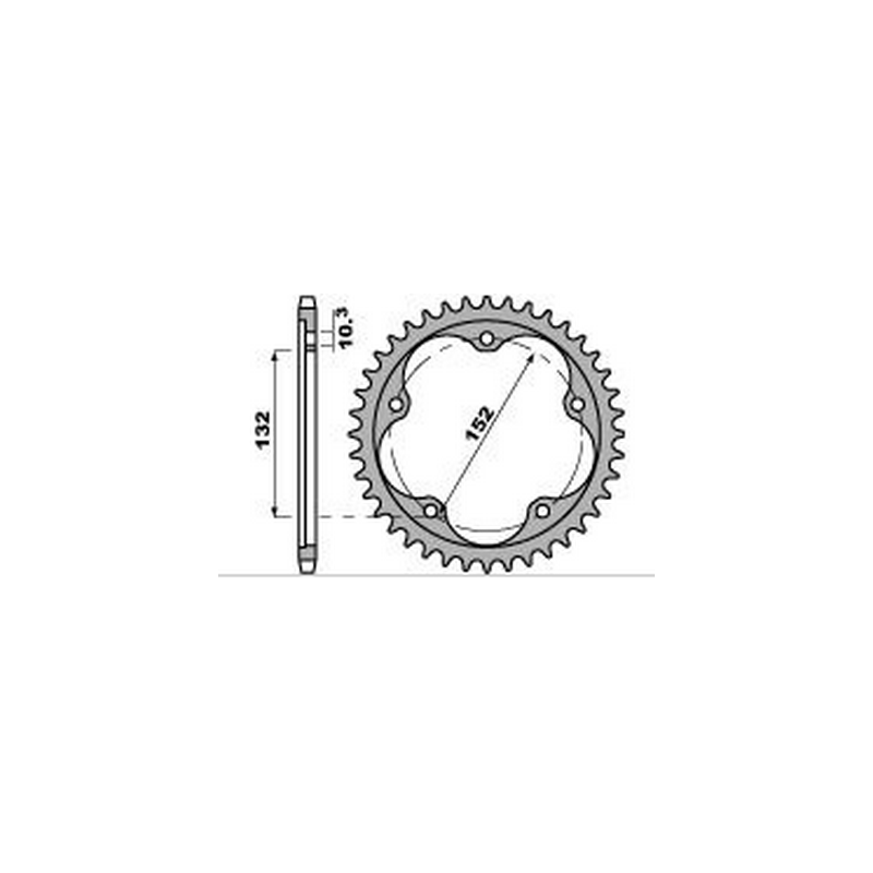 PBR Corona plato trasmision de aluminio 520 4464 47002216VAR