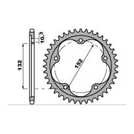 PBR Corona plato trasmision de aluminio 520 4464 47002216VAR