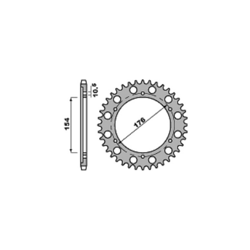 PBR Standard steel transmission plate crown 43 530 4434 47002359