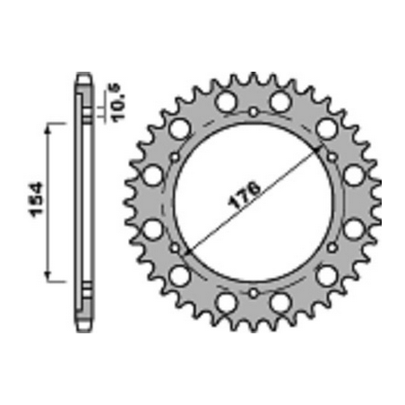 PBR Corona plato trasmision de acero estandar 43 530 4434 47002359