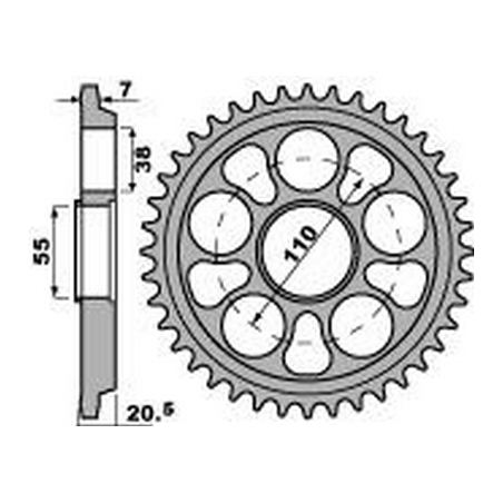 PBR Aluminum transmission plate crown 42 525 47432042