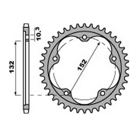 PBR Steel transmission plate crown 43 525 47446043