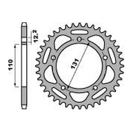 PBR Corona plato trasmision de aluminio ultraligero 44 520 4586 47458644