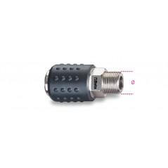 BETA Universal ball coupling with shockproof rubber 1/4 51100046