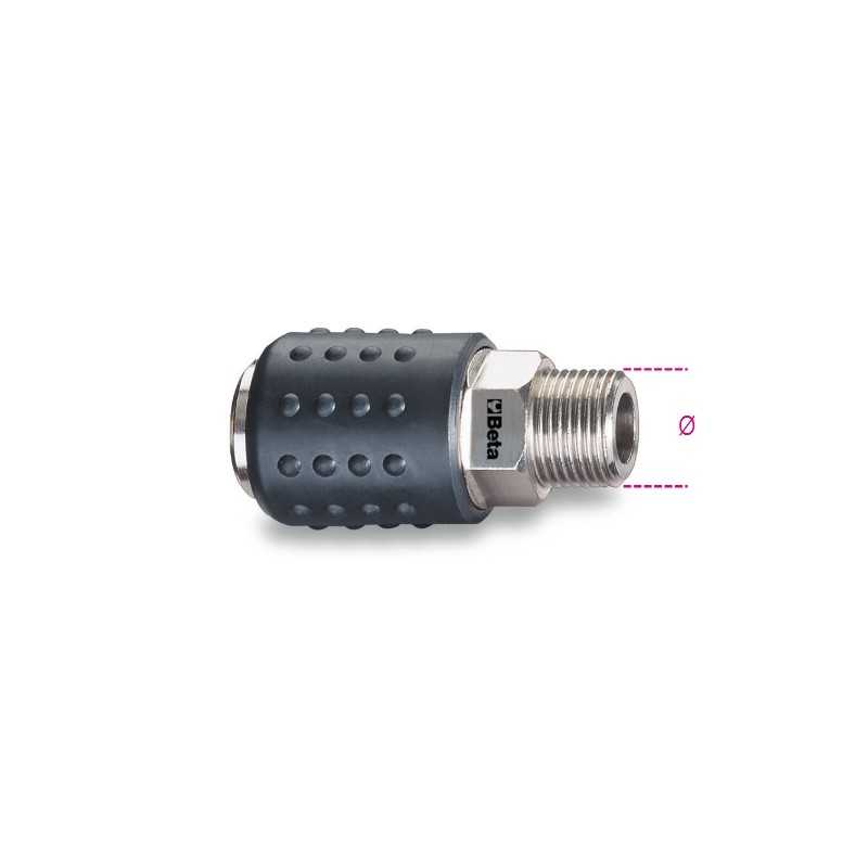 BETA Universal ball coupling with shockproof rubber 1/4 51100046