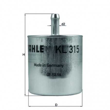 JMP Filtro de gasolina MAHLE BMW G650 8 MM KL315 52400018