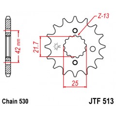 Rubber pinion  513 steel 16 dientes