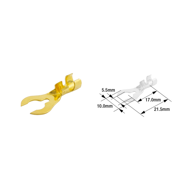 TOURMAX Bag of 100 male spade terminals 5.5 MM B-22 89001081