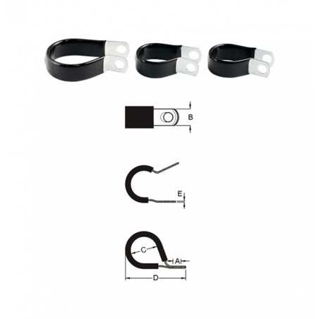 BIHR Aprieta cable de acero inoxidable goma fino 19.1 MM 891390