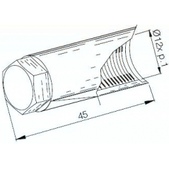 BUZZETTI Boquilla protectora para extractor de volante 45 MM 893310