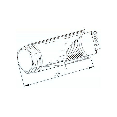 BUZZETTI Protective nozzle for steering wheel puller 45 MM 893310