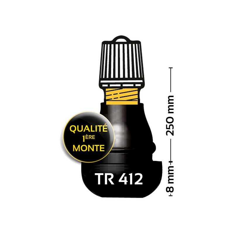 BIHR Bag of 100 straight rubber valves TR412 8941001