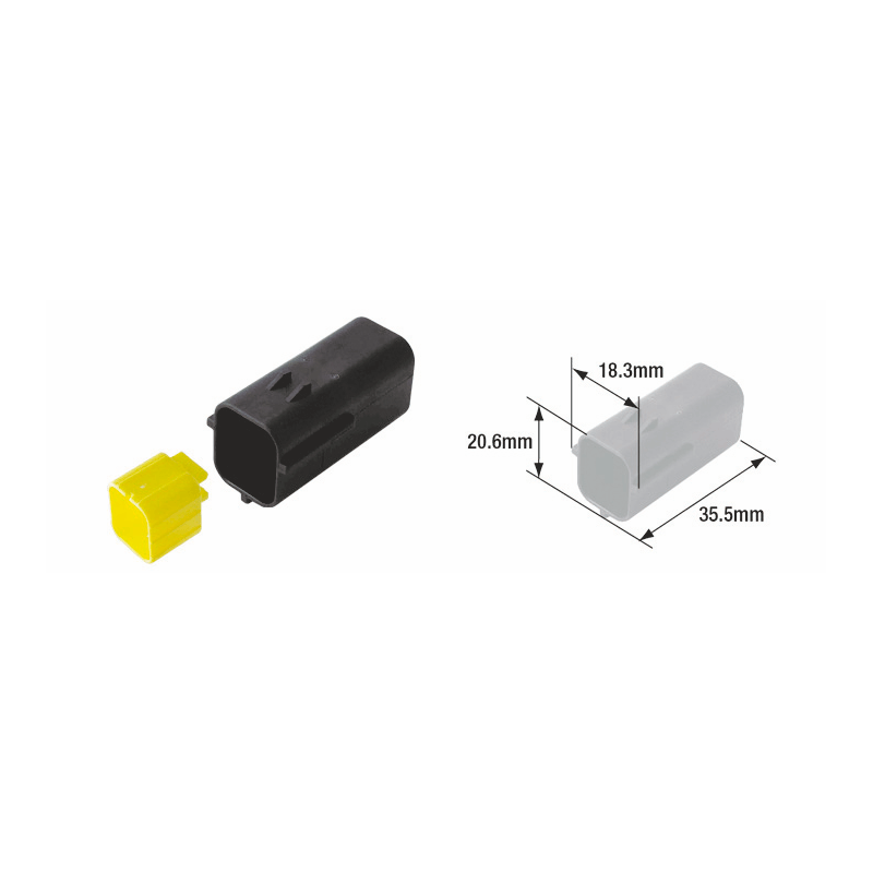 TOURMAX Bag of 3 hermetic male connectors 070 (FRA) 89501058