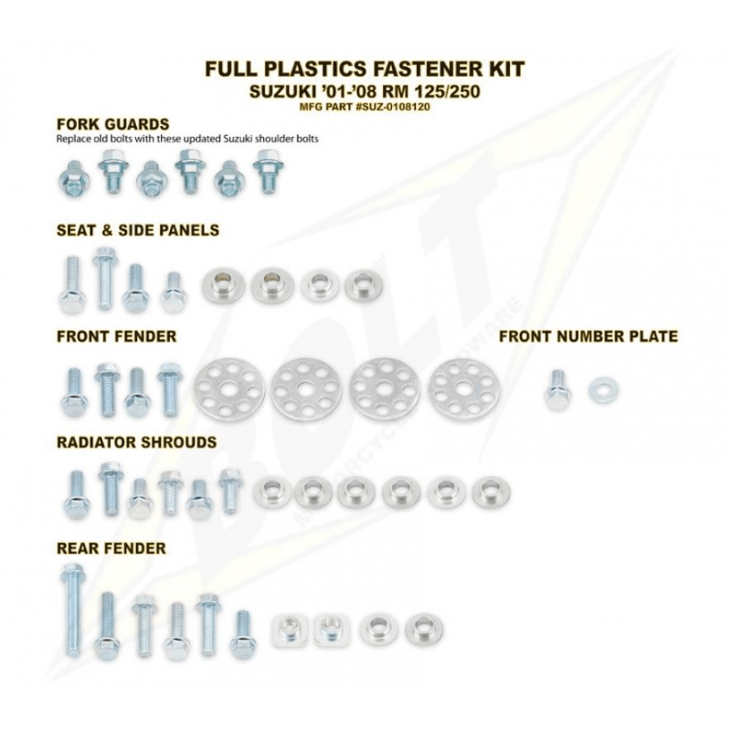 BOLT Fairing hardware kit 893340
