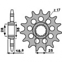 PBR Anti-noise steel chain sprocket 525 2178 4080000816VAR