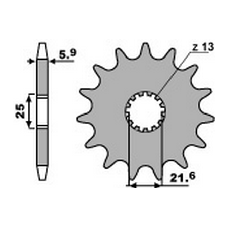 PBR Chain sprocket 520 46456514VAR