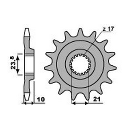 PBR Chain sprocket 520 46000021