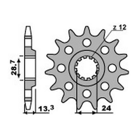 PBR Chain sprocket 630 46000044