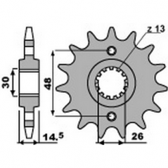 PBR Chain sprocket 530 46000122