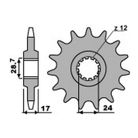 PBR Chain sprocket 530 46000054
