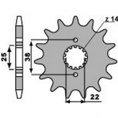 PBR Steel chain sprocket 530 728 46001380