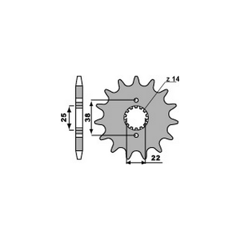 PBR Steel chain sprocket 530 728 46001380
